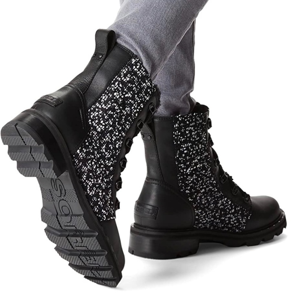 New Sorel Lennox Genuine Shearling Waterproof Lace-Up Boot